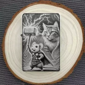 Fantasy Katz und Maus Tierbilder Feuerzeug lustig