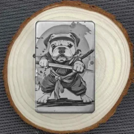 Ninja Bulldogge Feuerzeug Unikat individuell personalisierbar