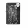 Personalisierbares Feuerzeug mit Sternzeichen Zwilling Gravur – Gemini Design mit Mond für Astrologie-Fans