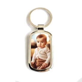 Foto-Schlüsselanhänger vom Baby mit Gravur – personalisiertes Geschenk zur Geburt oder Kindergeburtstag