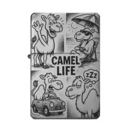 Camel Life Feuerzeug mit Comic-Kamel Gravur