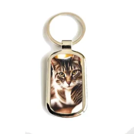 Foto-Katzen-Schlüsselanhänger mit Gravur – personalisiertes Geschenk für Katzenbesitzer