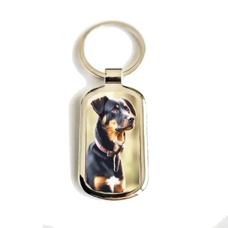 Foto-Hundeschlüsselanhänger mit Gravur – personalisiertes Geschenk für Hundebesitzer