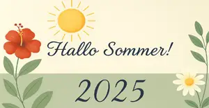 Hallo Sommer - nur noch warme Tage und Sonne satt. Urlaubsfeeling und das Leben findet draussen statt.