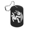 Bowling-Anhänger – Dogtag mit Lasergravur, schwarze Oberfläche