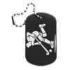 Feldhockey-Anhänger – Dogtag mit Lasergravur, schwarze Oberfläche