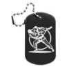 Judo-Anhänger – Dogtag mit Lasergravur, schwarze Oberfläche