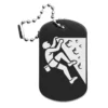 Kletter-Anhänger – Dogtag mit Lasergravur, schwarze Oberfläche