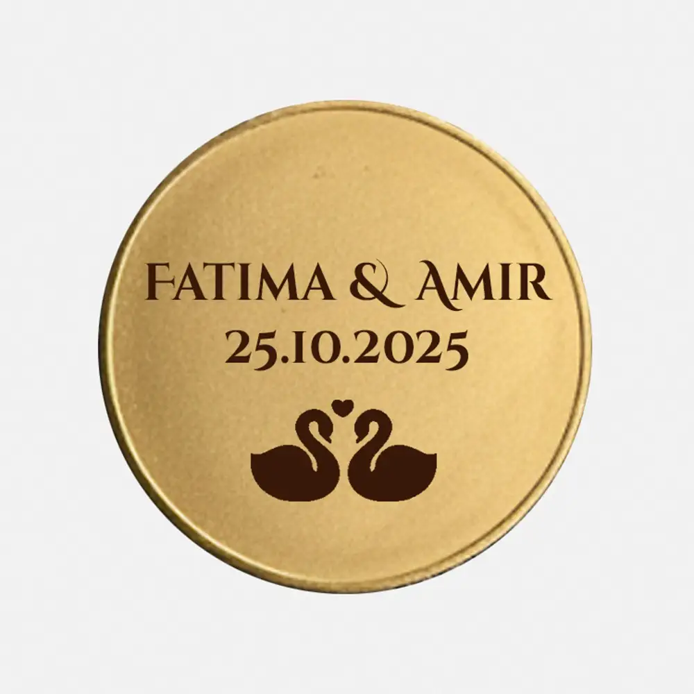 Sternzeichen Steinbock Münze aus Messing | Personalisiert mit Foto, Text & Gravur – Bild 7