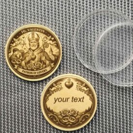 Alternative view of Personalisiertes Geschenk Valentinstag Hl. Valentin Münze mit Gravur