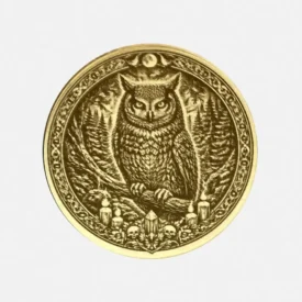 Krafttier Eule - Totemtier Messing Münze
