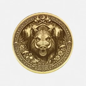 Personalisierte Messingmünze Keiler | Schutzmünze Gravur