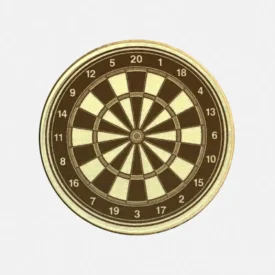 Darts Münze Rückseite Dartscheibe mit Bullseye