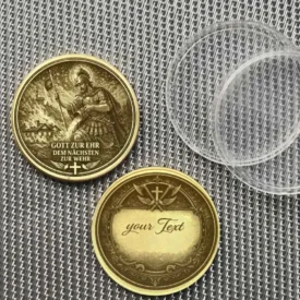 St. Florian Münze in Schutzkapsel und Geschenkverpackung als Präsent für Ehrungen - mit eigener Textgravur